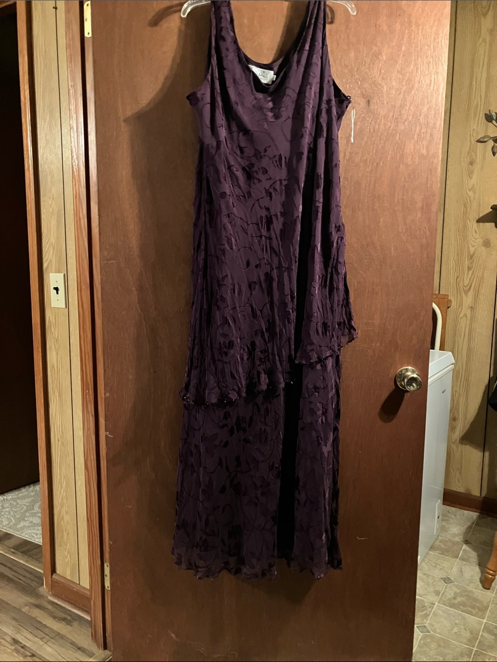 Mon Cheri Sleeveless Maxi Dress in Plum Purple